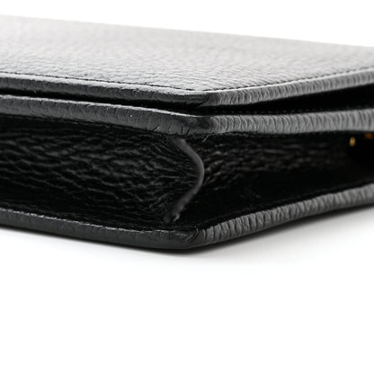 Gucci Calfskin Mini GG Marmont Chain Wallet Black 10 of 12
