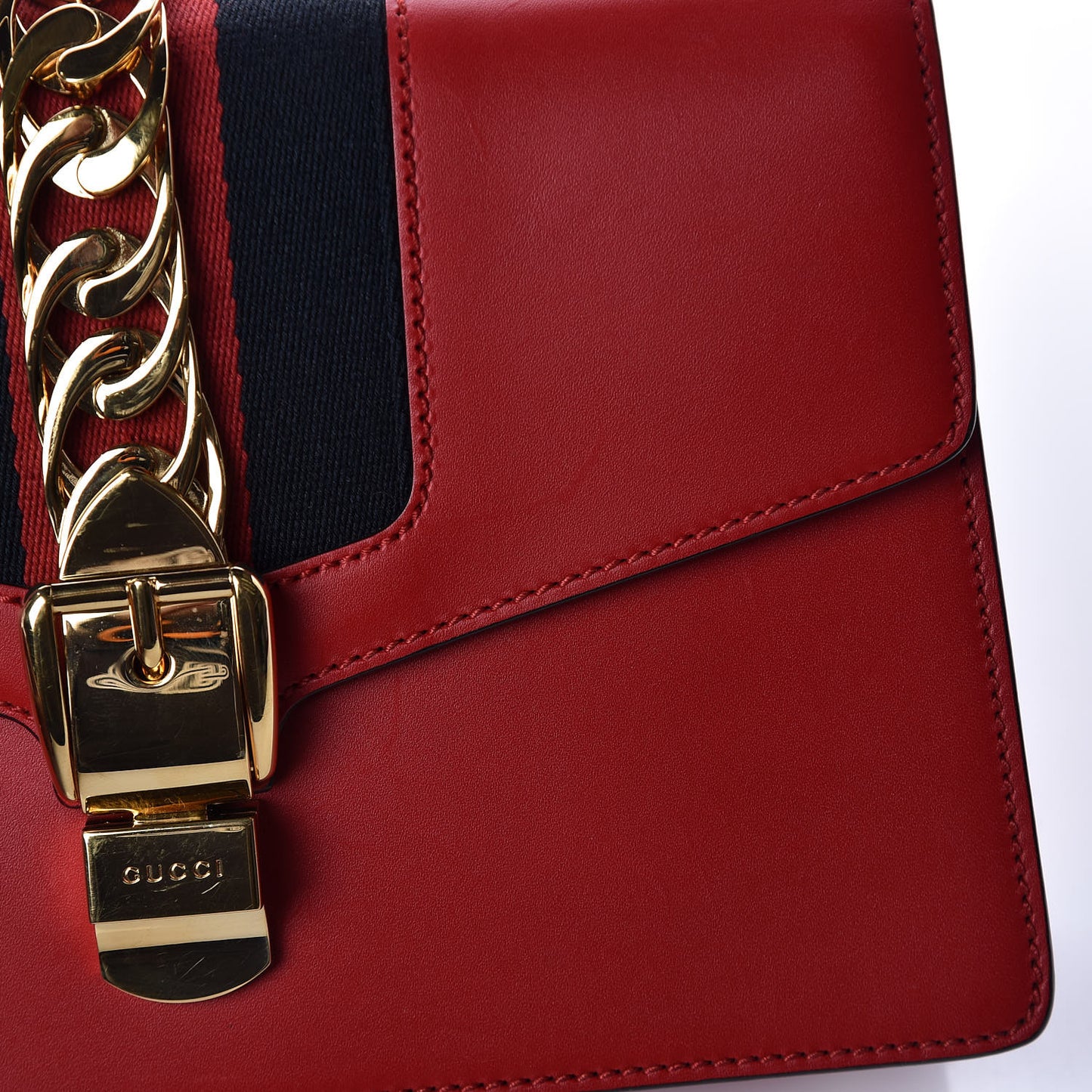 Calfskin Small Sylvie Shoulder Bag Hibiscus Red