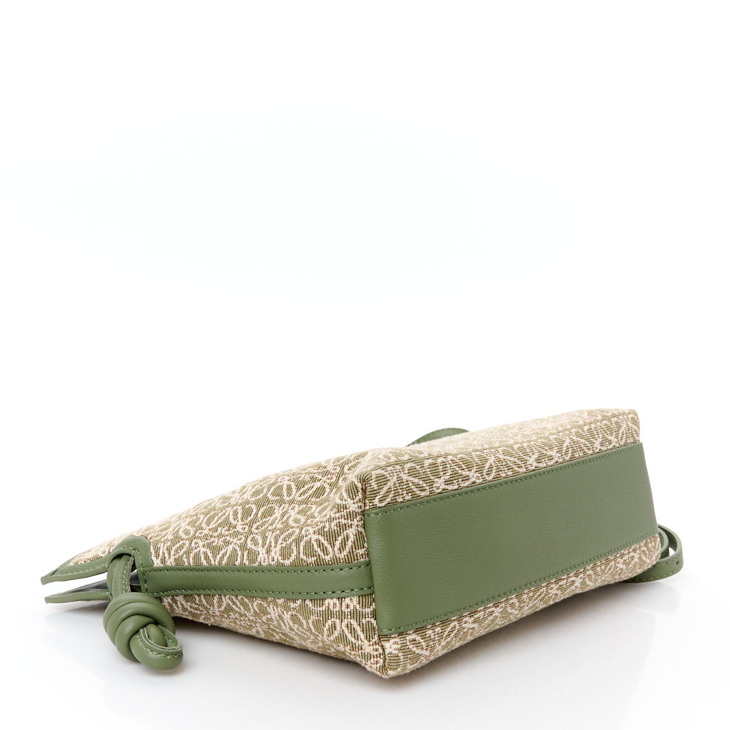 Loewe Jacquard Anagram Calfskin Mini Flamenco Knot Clutch Vintage Khaki 4 of 10