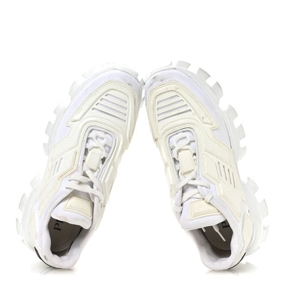 Prada Rubber Technical Knit Fabric Cloudbust Thunder Sneakers 39 White 2 of 7
