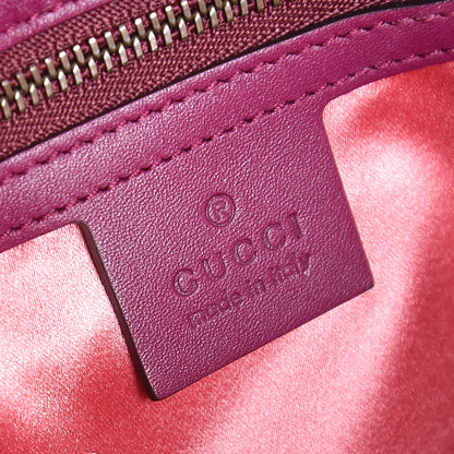 Gucci Velvet Matelasse Small GG Marmont Shoulder Bag Fuchsia Violet Cyclamen 8 of 8