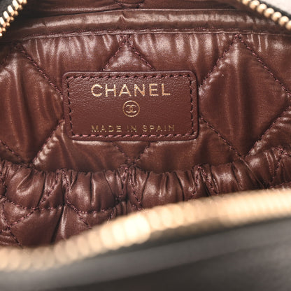 Chanel Caviar Quilted Medium Curvy Pouch Cosmetic Case Black 6 of 11