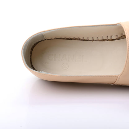 Chanel Lambskin CC Espadrilles 40 Beige Black 7 of 9