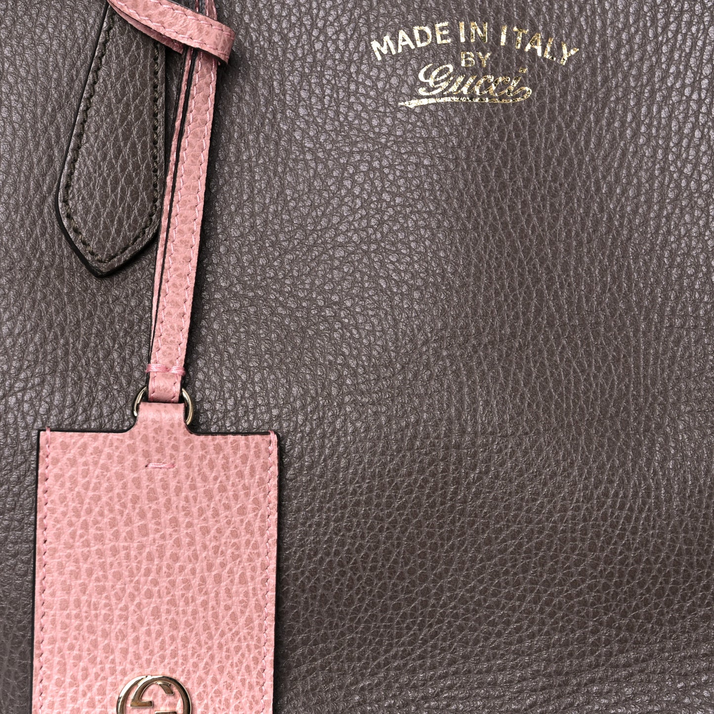 Dollar Calfskin Medium Swing Tote Grey Field Soft Pink