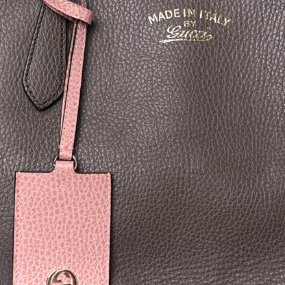 Gucci Dollar Calfskin Medium Swing Tote Grey Field Soft Pink 7 of 9