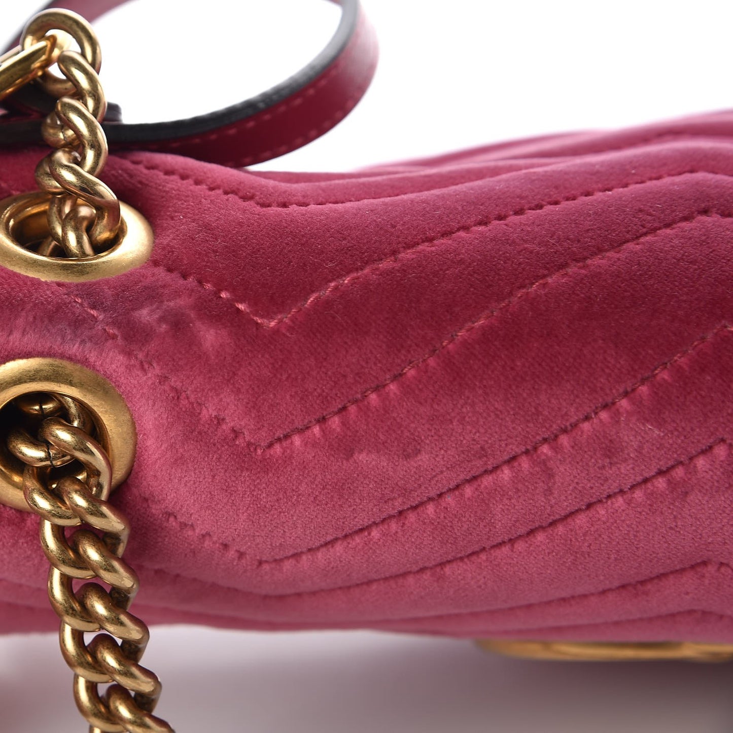 Velvet Matelasse Small GG Marmont Shoulder Bag Light Raspberry Rose