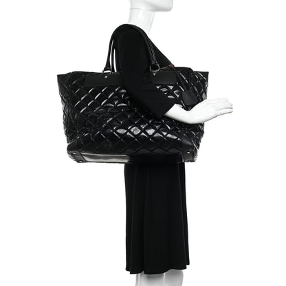Chanel Vinyl Calfskin Viaggio Travel Bag Black 2 of 12