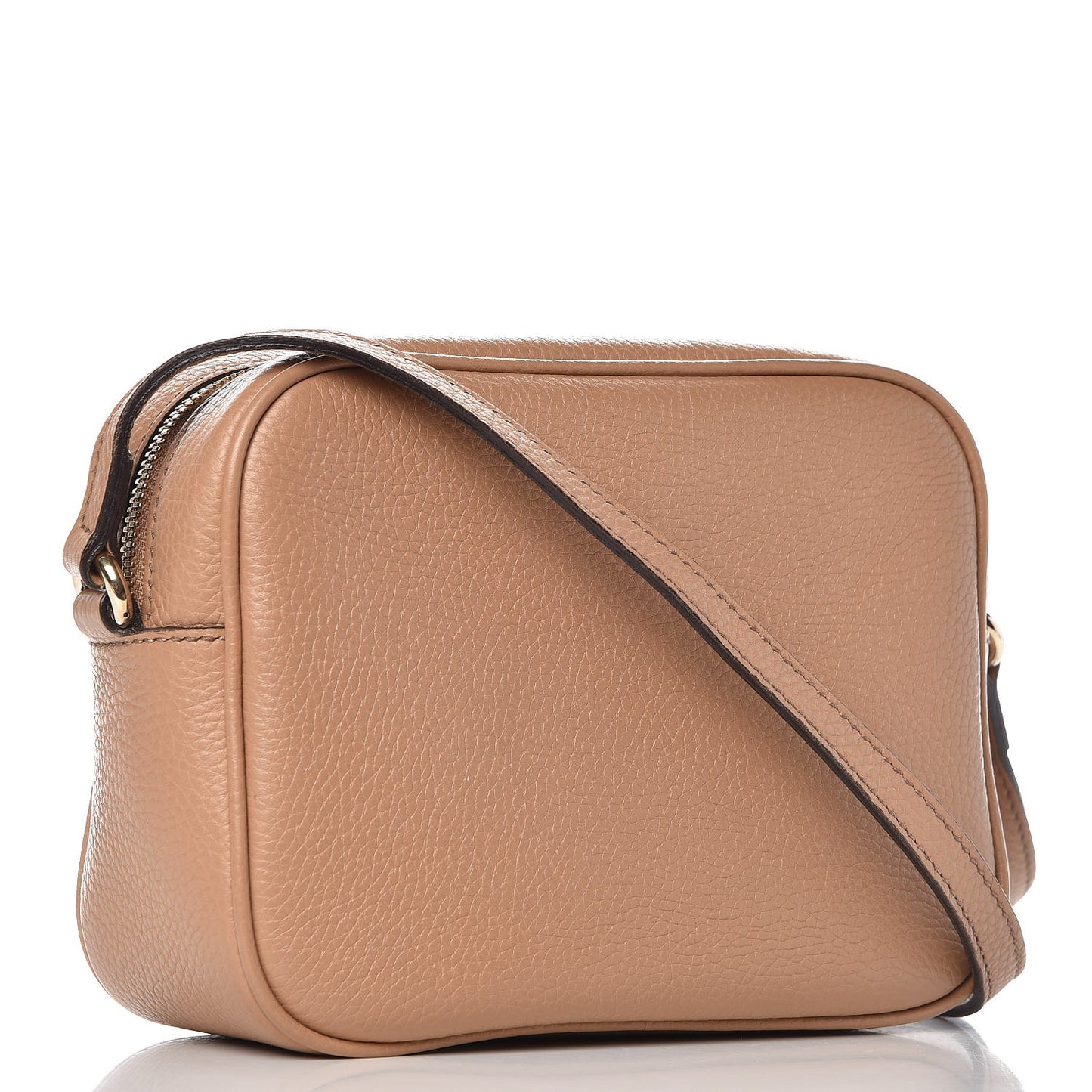Pebbled Calfskin Small Soho Disco Bag Rose Beige