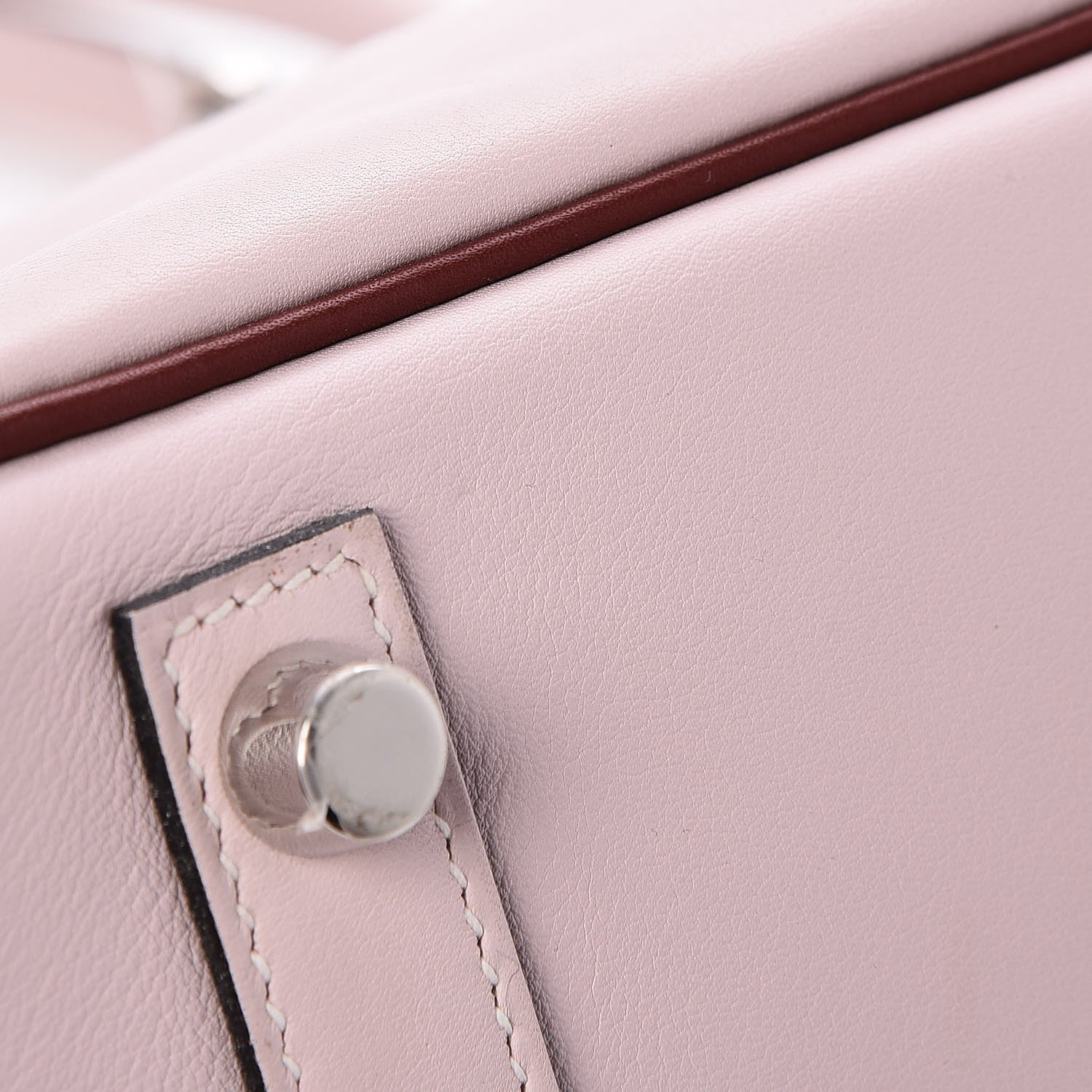 Hermes Swift Horseshoe Bi-Color Birkin 30 Rose Dragee Rouge H 36 of 37