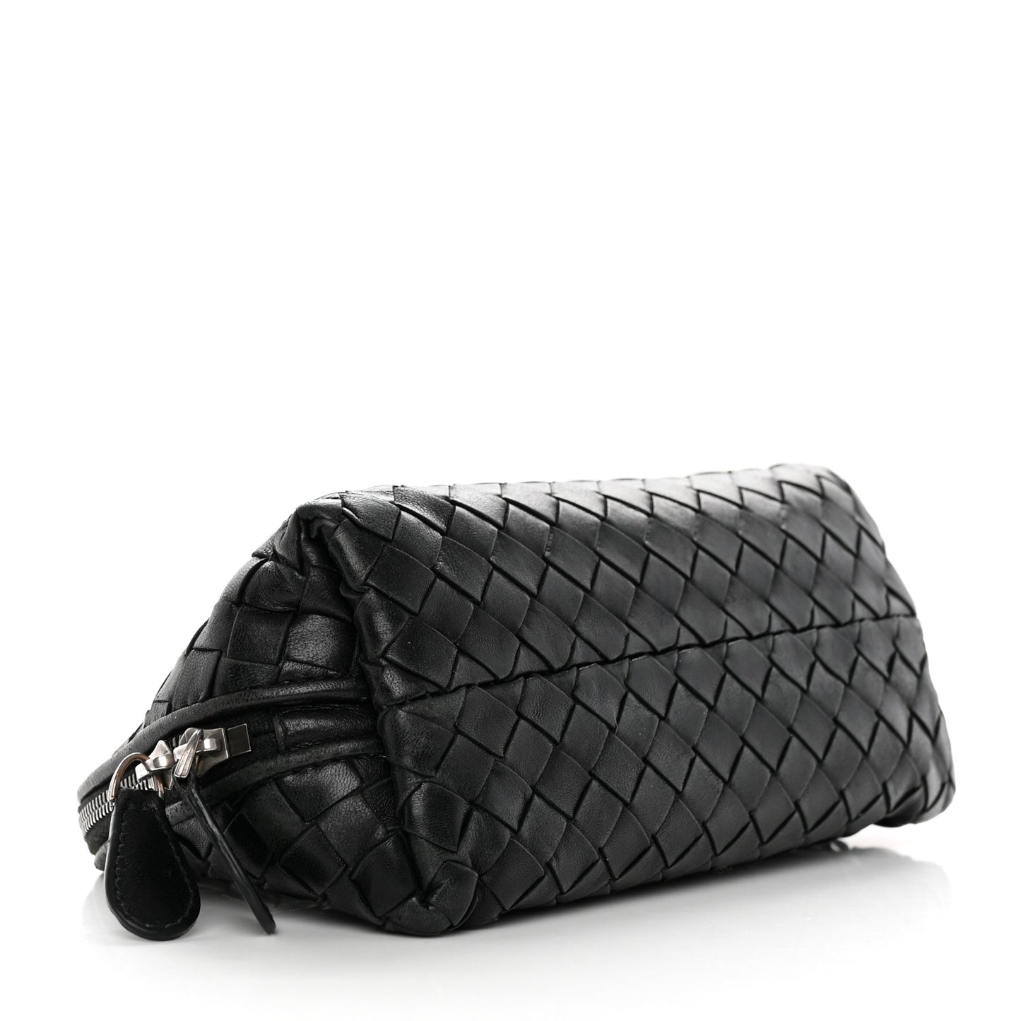 Nappa Intrecciato Small Cosmetic Pouch Black