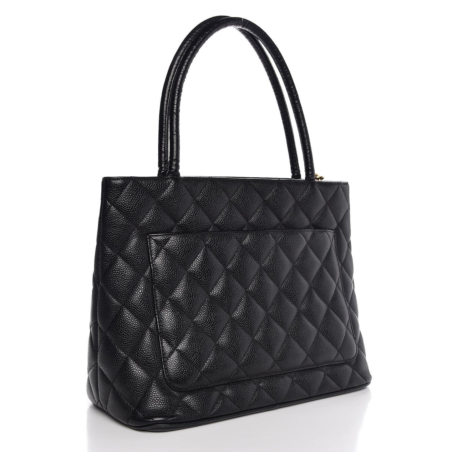 Caviar Quilted Medallion Tote Black