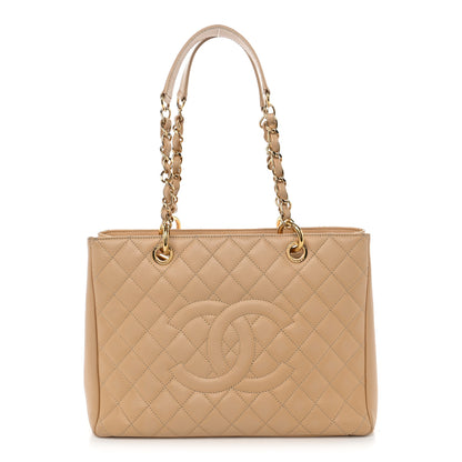 Chanel Caviar Quilted Grand Shopping Tote GST Beige 1 of 13