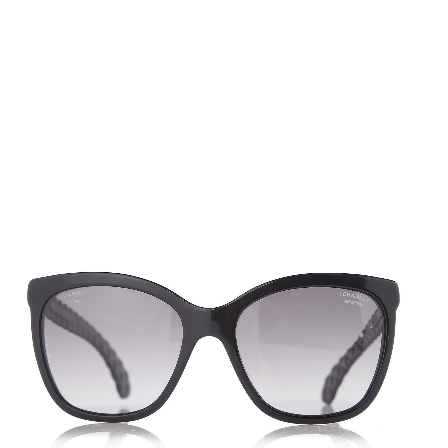 Chanel Acetate Quilted Polarized Butterfly CC Sunglasses 5288-Q Black 7 of 8