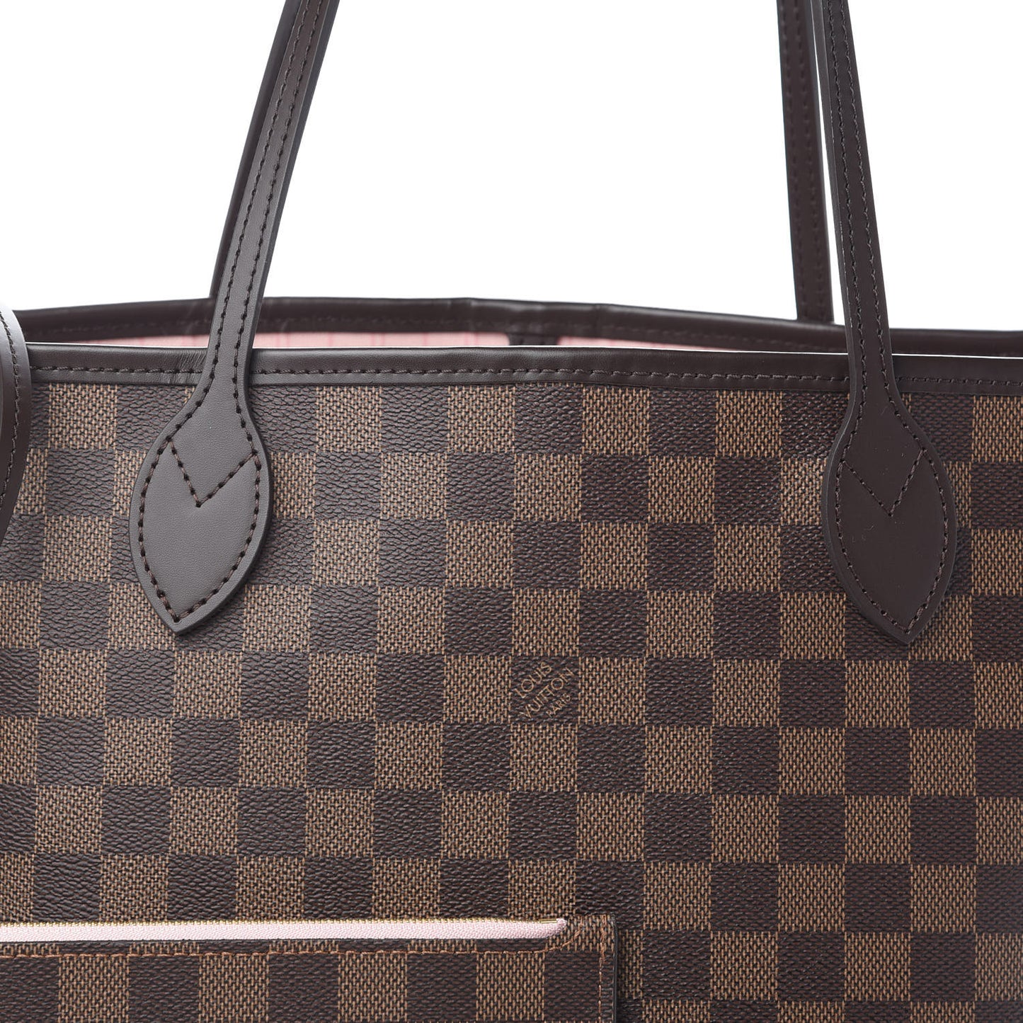 Damier Ebene Neo Neverfull MM Rose Ballerine