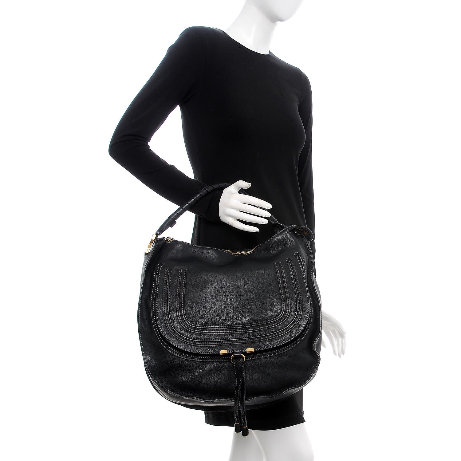 Chloe Calfskin Large Marcie Hobo Black 2 of 7