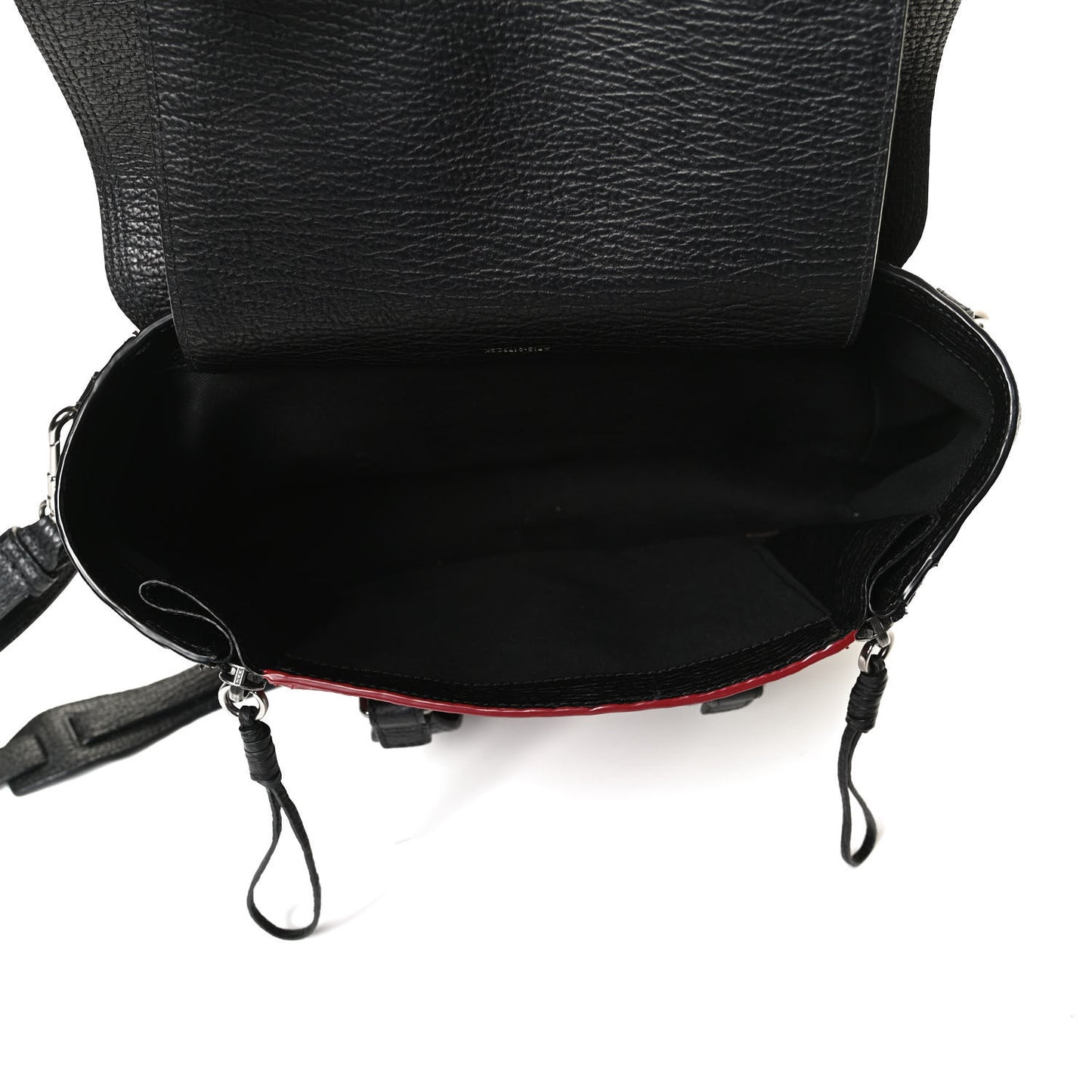 Textured Calfskin Medium Pashli Satchel Crimson Black