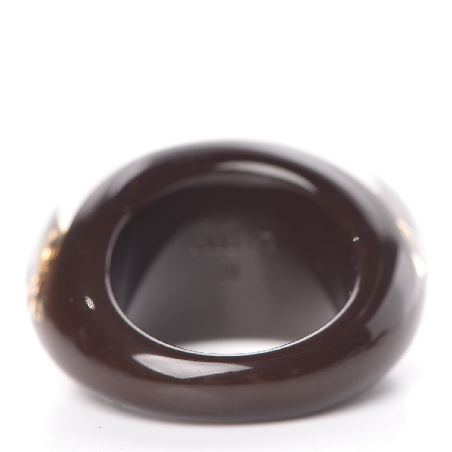 Louis Vuitton Resin Swarovski Crystal Inclusion Ring 7 Marron 4 of 5