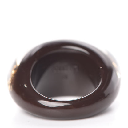 Louis Vuitton Resin Swarovski Crystal Inclusion Ring 7 Marron 4 of 5