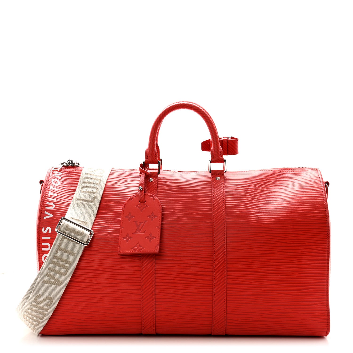 Louis Vuitton Epi Keepall Bandouliere 50 Vermillion Red 1 of 8