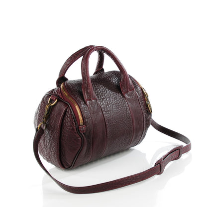 Alexander Wang Pebbled Lambskin Rockie Beet Antique Brass Hardware 3 of 8