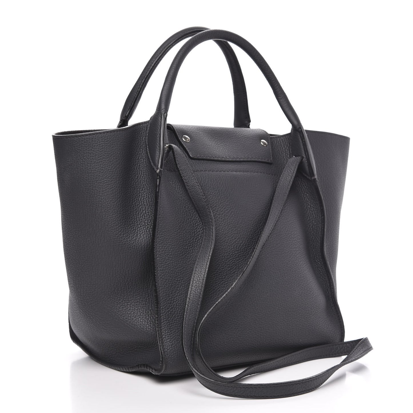 Supple Grained Calfskin Small Big Bag Anthracite