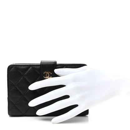 Chanel Caviar Quilted Zipped Pocket Wallet Black 2 of 8