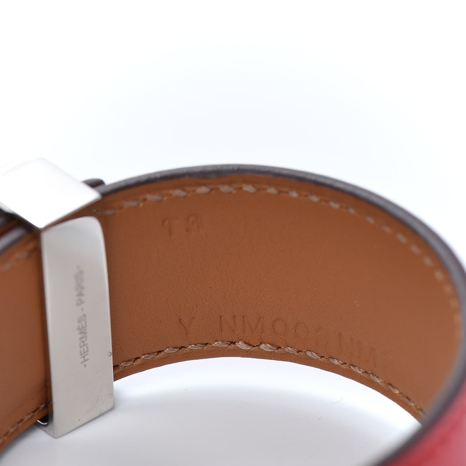 Hermes Swift Collier de Chien 24 Bracelet T3 Rouge De Coeur 5 of 6