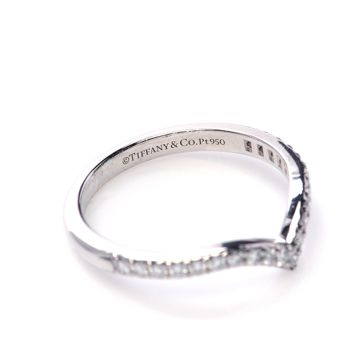 Platinum Diamond Soleste V Band Ring 49 5