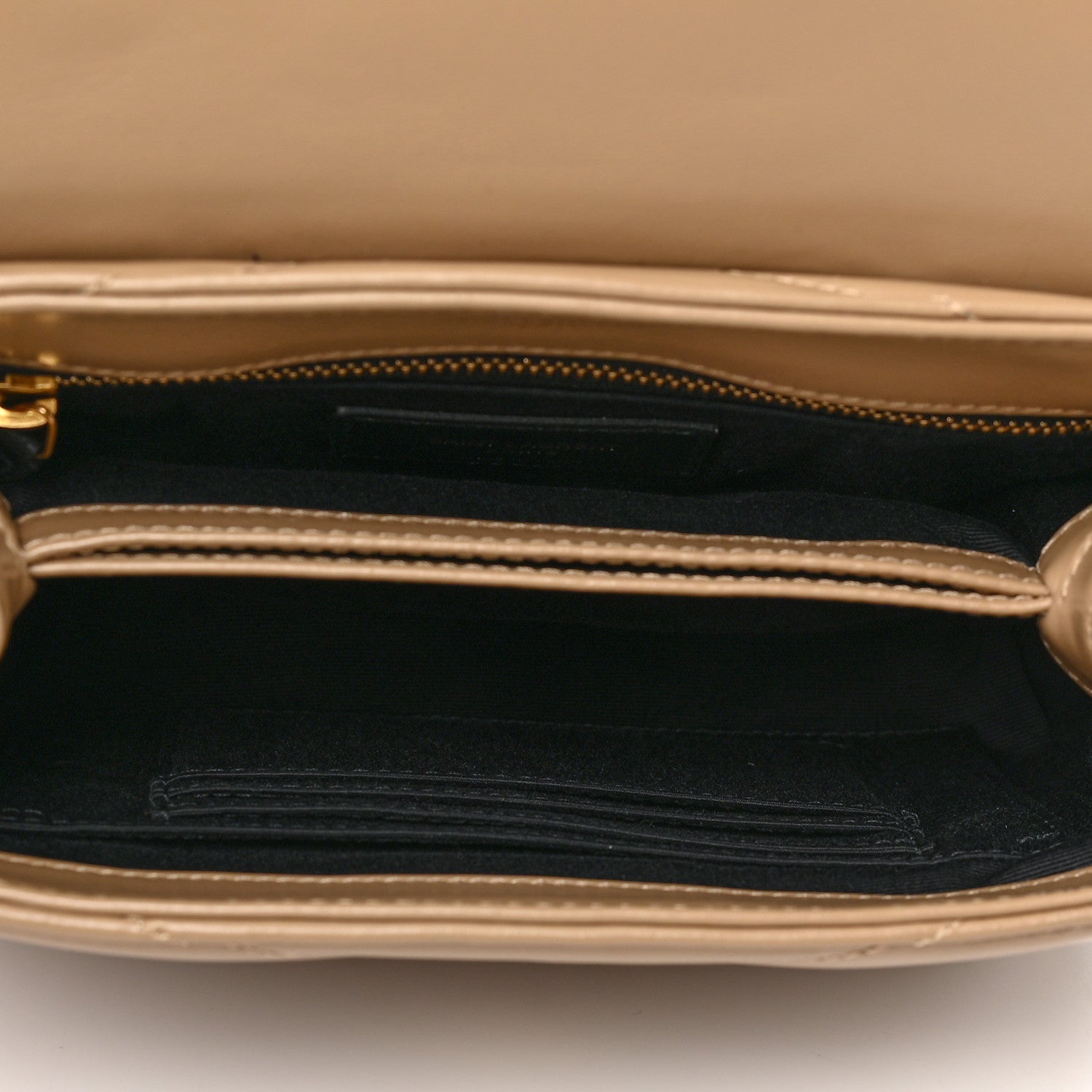 Saint Laurent Calfskin Y Quilted Monogram Toy Loulou Crossbody Bag Dark Beige 5 of 10