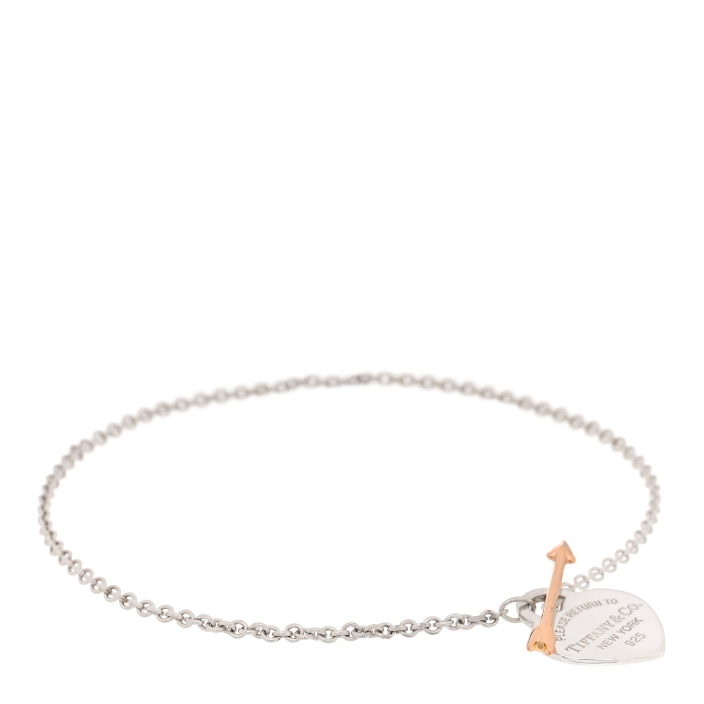 Sterling Silver 18K Rose Gold Return to Tiffany Lovestruck Bracelet