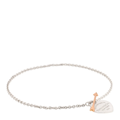 Tiffany Sterling Silver 18K Rose Gold Return to Tiffany Lovestruck Bracelet 1 of 3