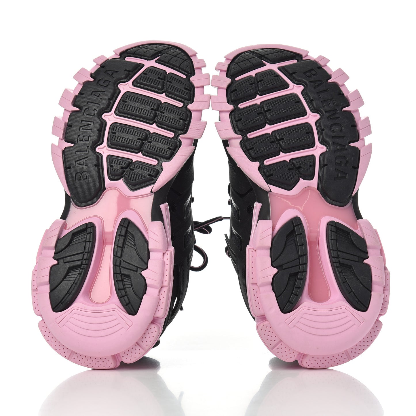 Mesh Nylon Bi-Color Womens Track Sneakers 36 Black Pink