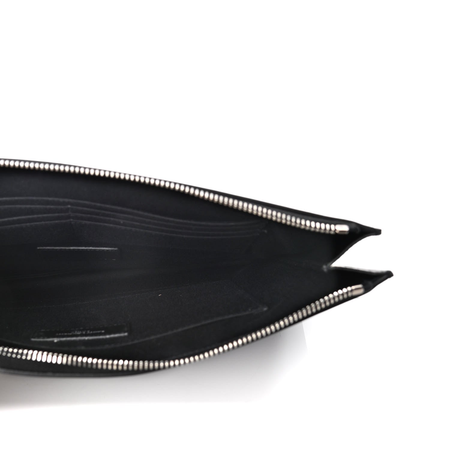 Saint Laurent Calfskin Logo Zipped Tablet Pouch Black 4 of 4