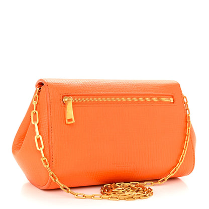 Bottega Veneta Textured Calfskin The Mini Angle Shoulder Bag Light Orange 3 of 9