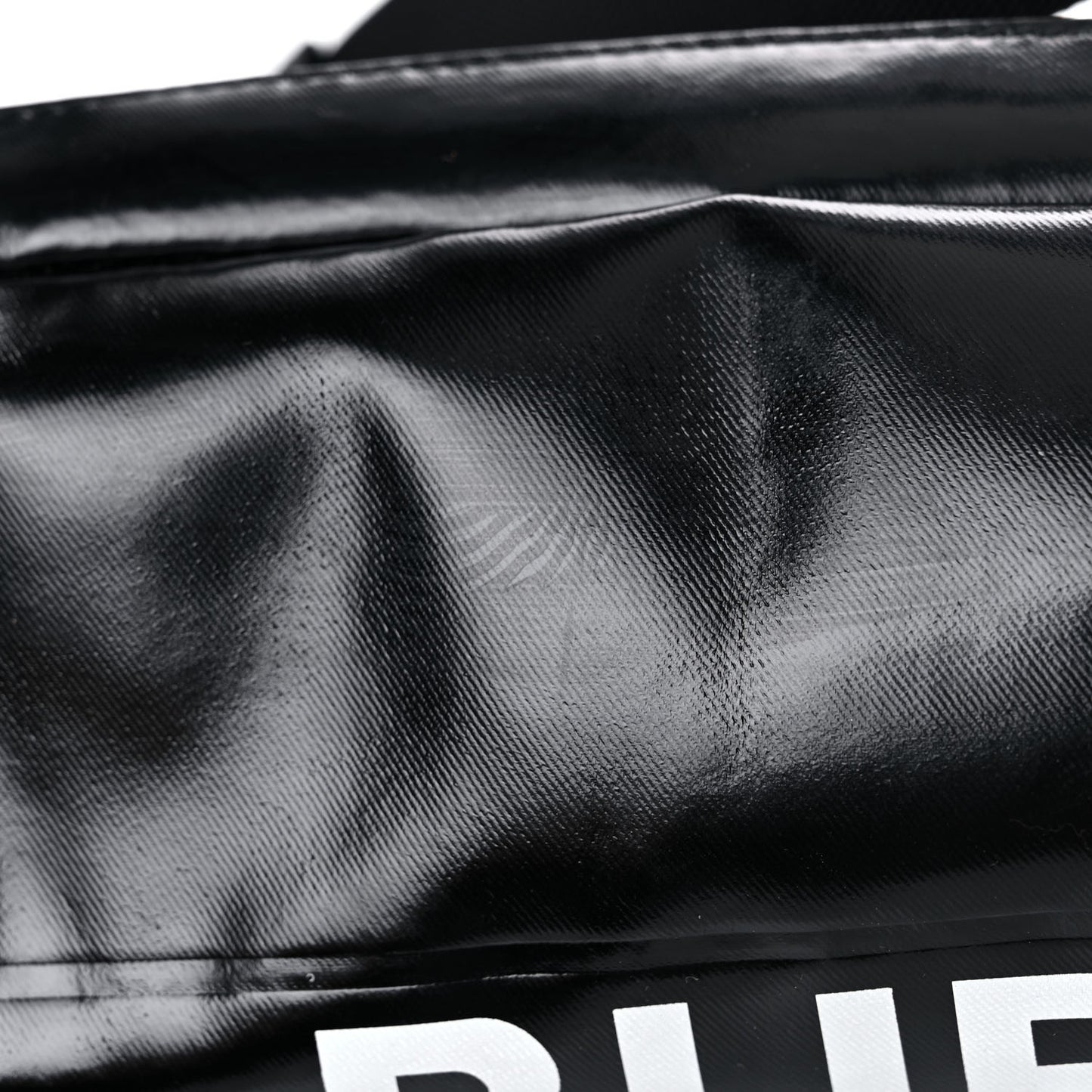 Coated Canvas Horseferry Print Extra Large Bum Bag Black