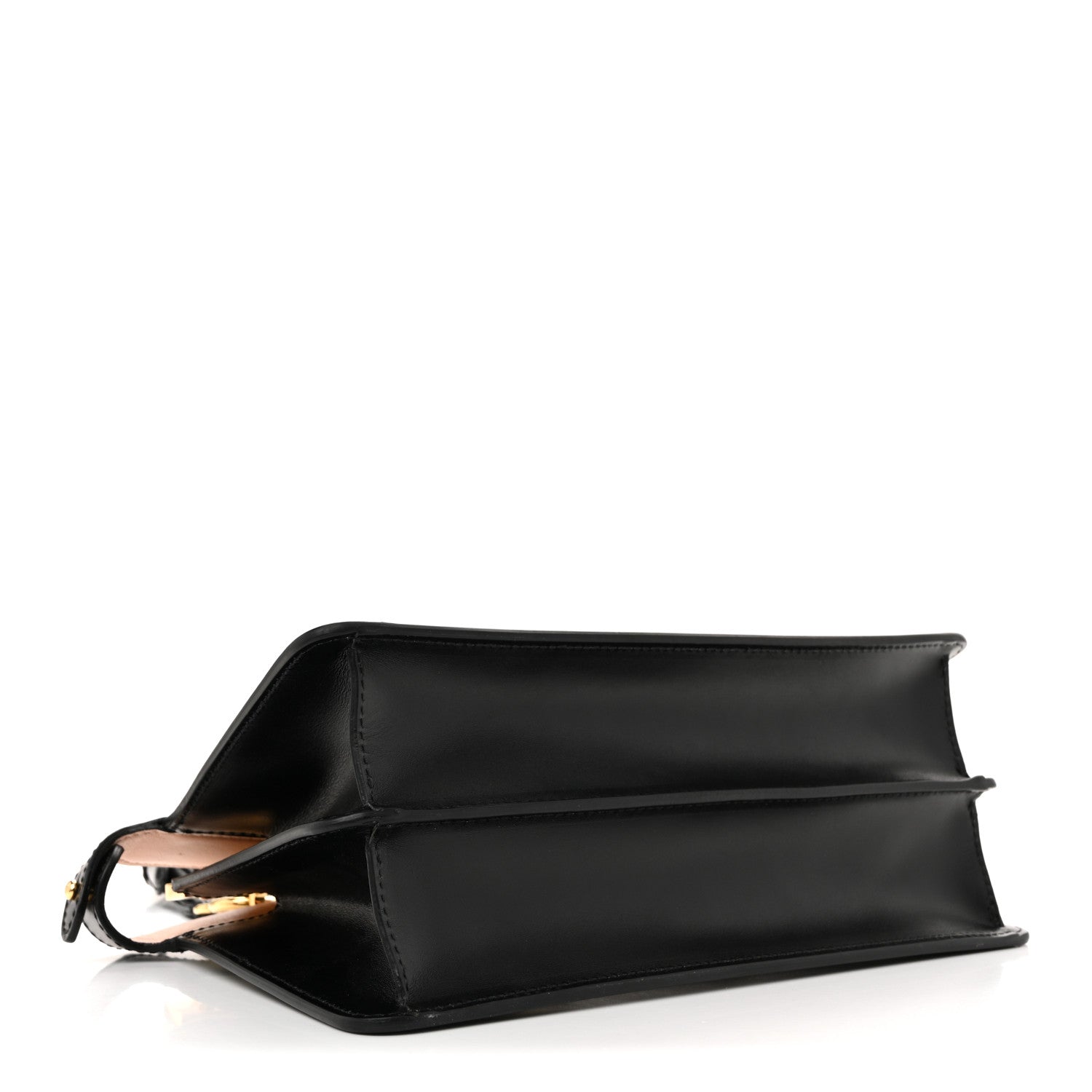 Fendi Vitello King Luxor Shiny Nappa Medium Peekaboo I SEE U East West Satchel Black Light Rose 4 of 12