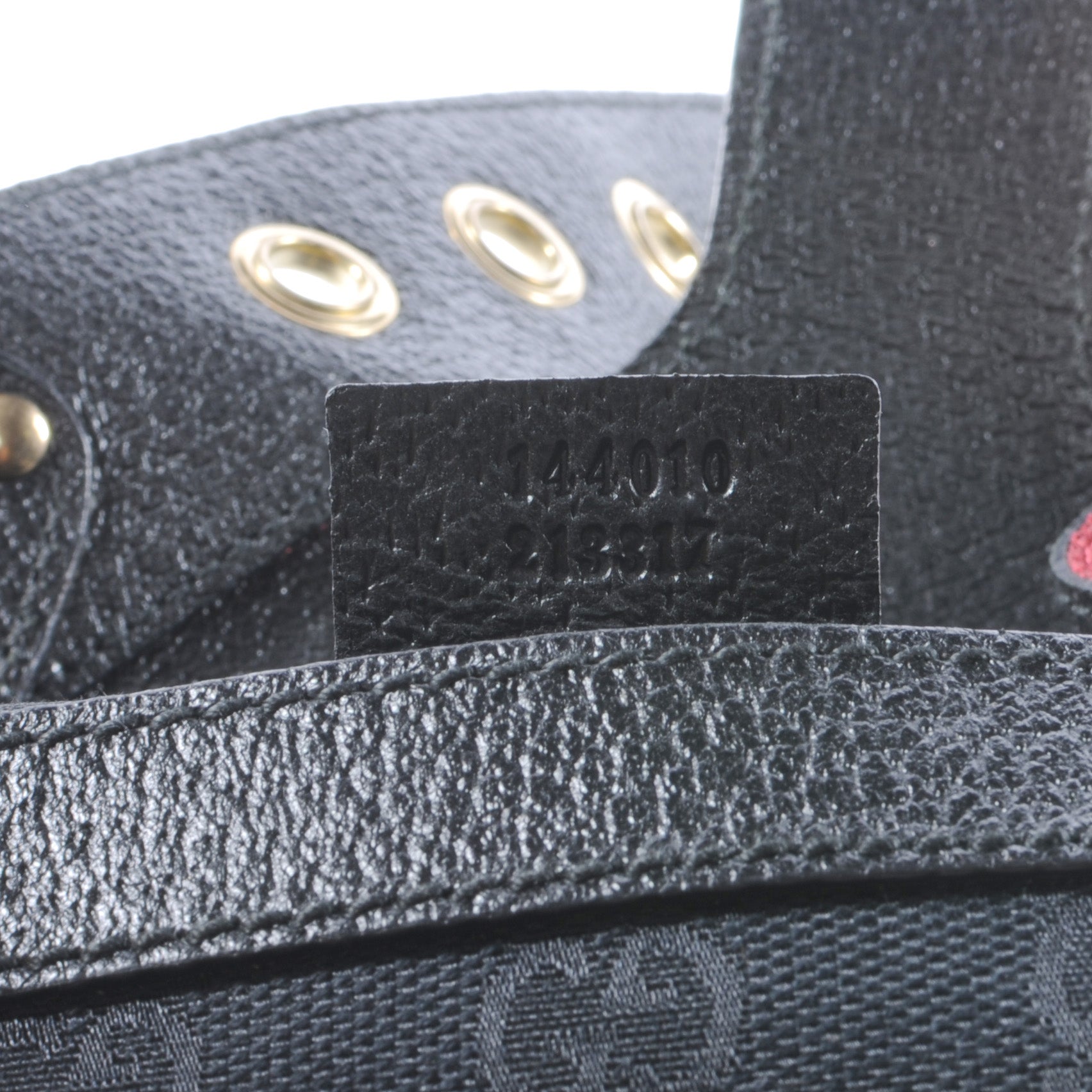 Gucci Monogram Studded Pelham Runway Flap Bag Black 7 of 7