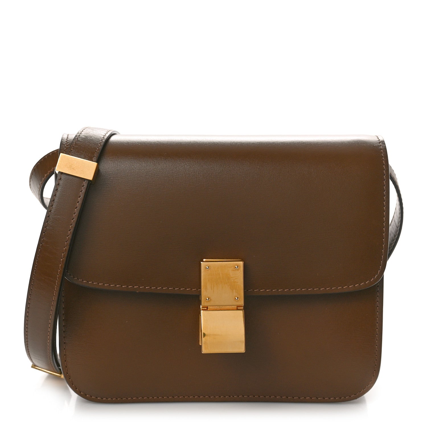 Celine Box Calfskin Teen Classic Box Flap Bag Camel 1 of 11
