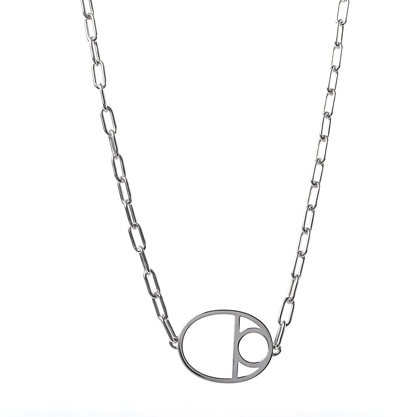 Sterling Silver Large Amulette Chaine D'Ancre Necklace