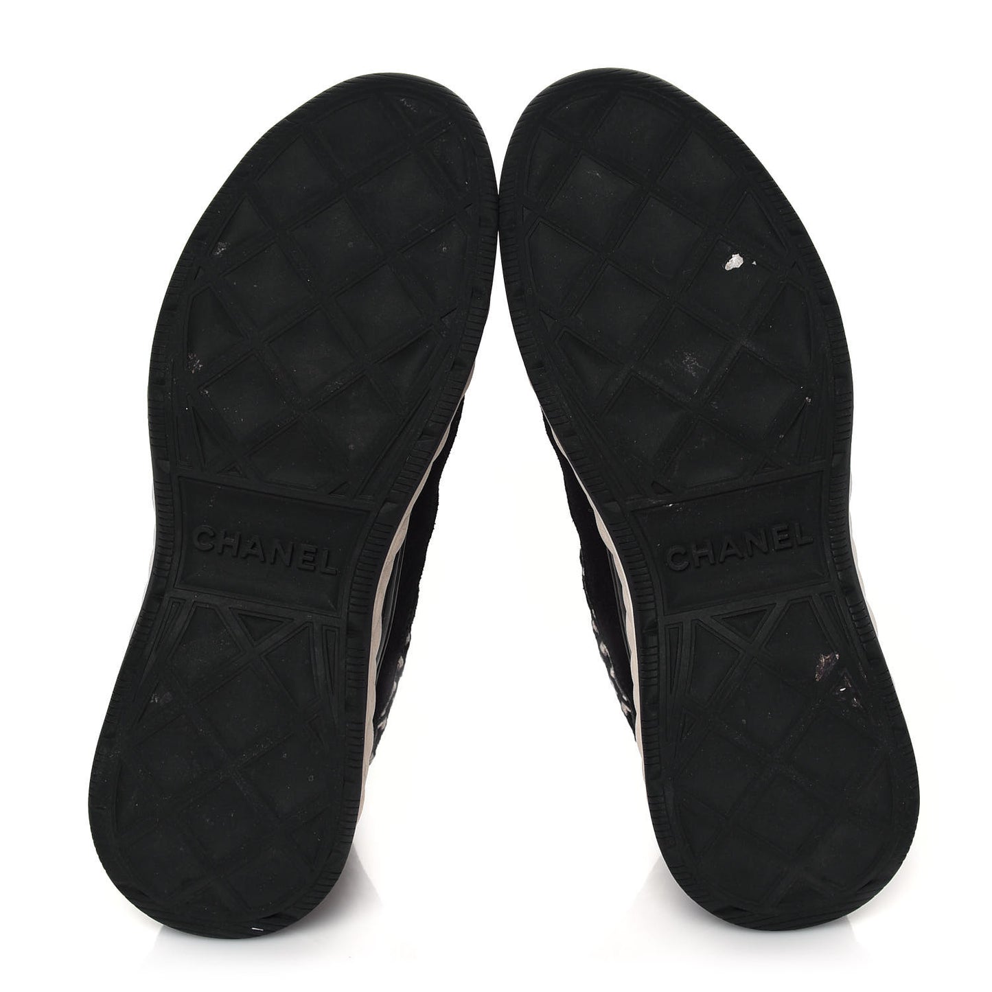 Suede Calfskin Embroidered CC Sneakers 40 Black