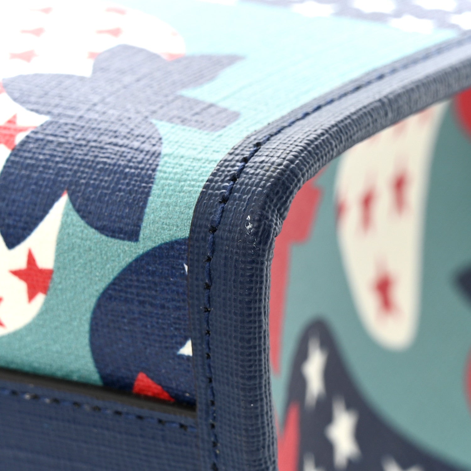 Gucci Coated Canvas Strawberry Stars Childrens Tote Red White Blue 13 of 13
