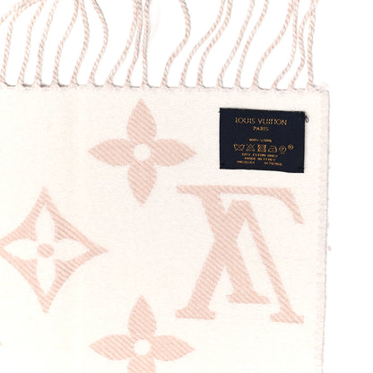 Louis Vuitton Wool Monogram Simply LV Scarf Beige 4 of 4