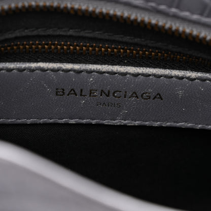 Balenciaga Calfskin Crocodile Embossed Classic Hardware Mini City Gris Beton 7 of 12