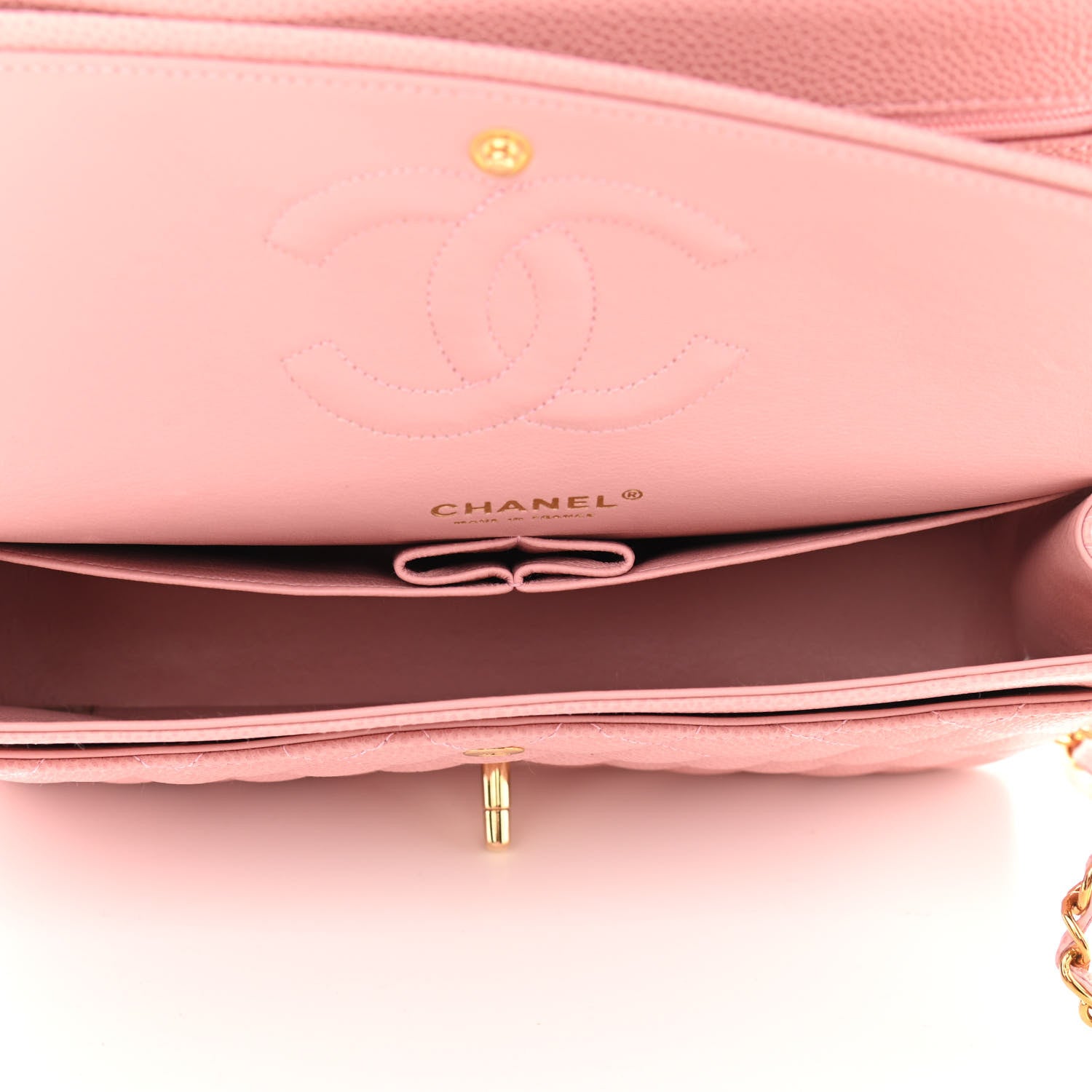 Chanel Caviar Quilted Medium Double Flap Pink 5 of 11