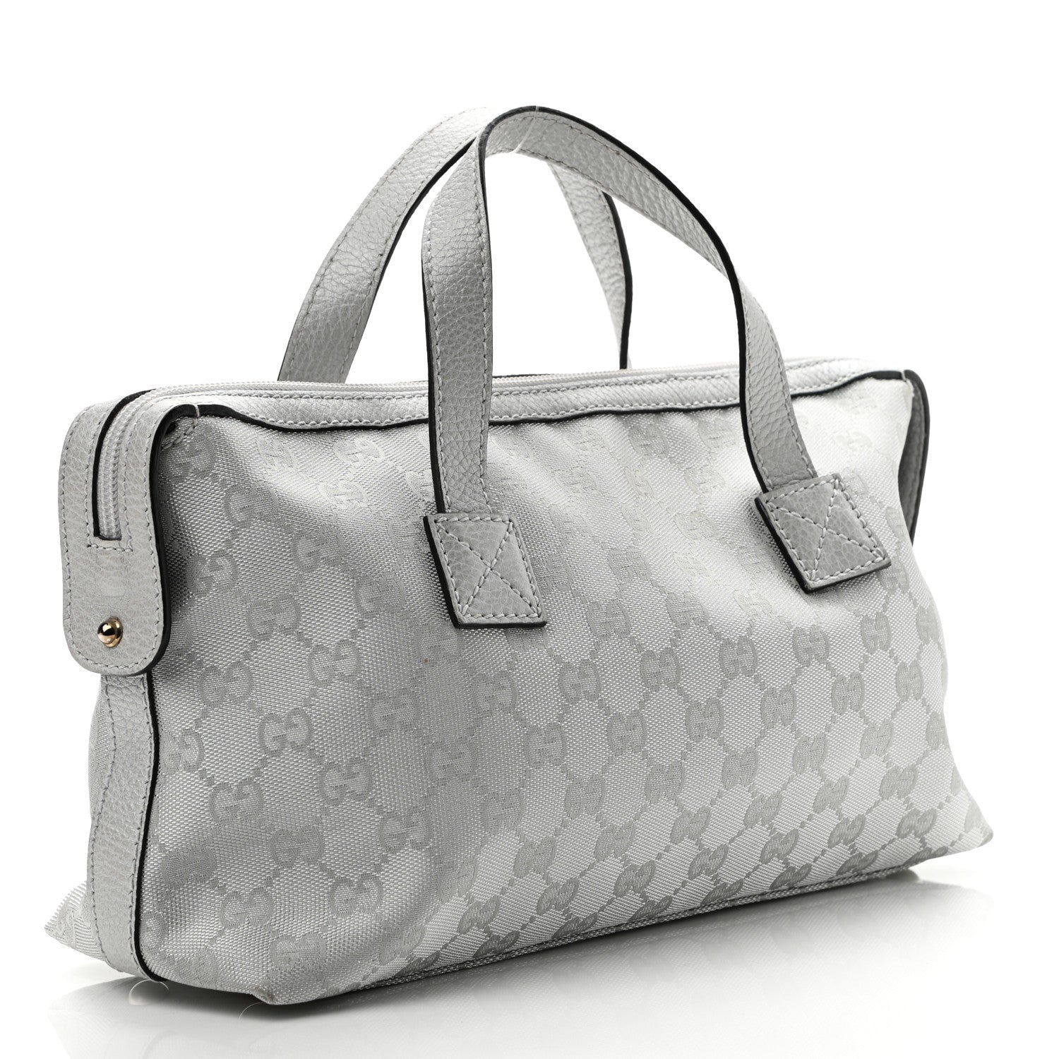 Gucci Monogram Small Boston Silver 2 of 10