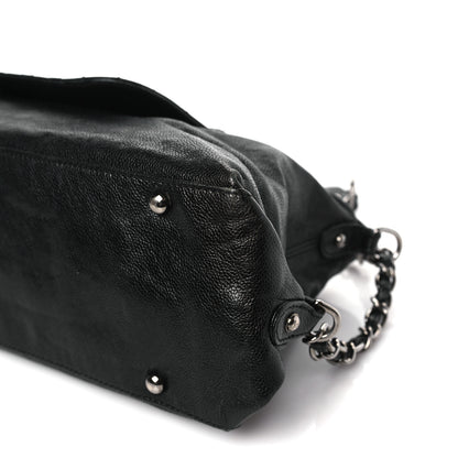 Chanel Glazed Caviar Pocket In The City Shoulder Bag Black 9 of 11