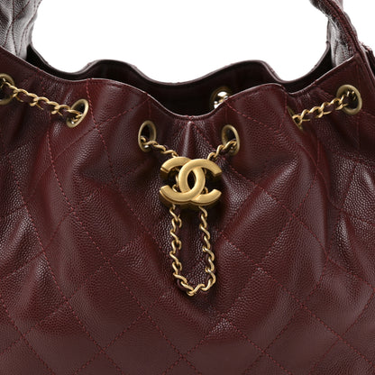 Chanel Caviar Quilted Small Chanel 25 Handbag Burgundy 8 of 15