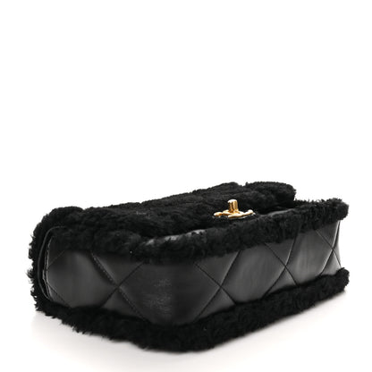 Chanel Shearling Lambskin Quilted Furry Coco Flap Black 4 of 11