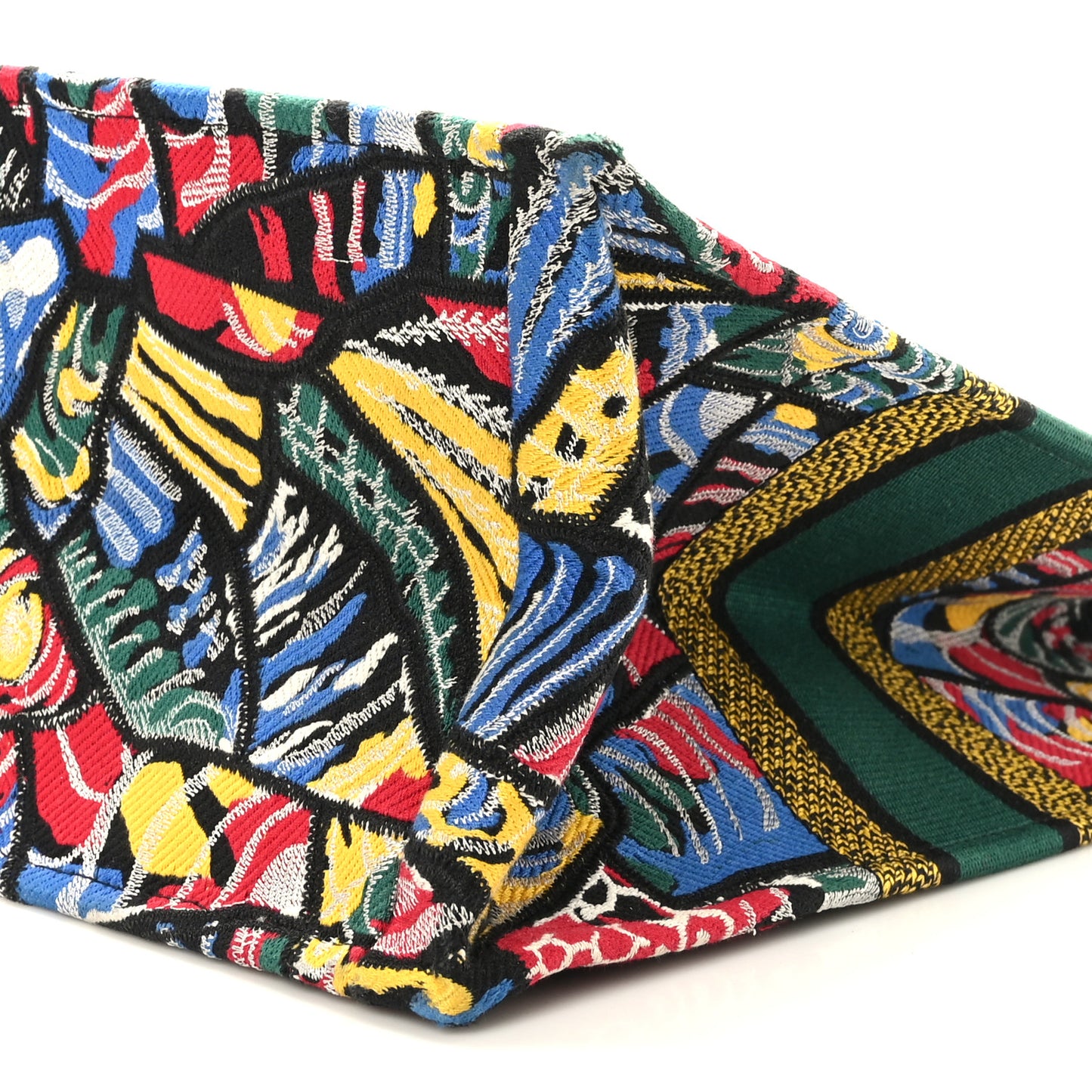 Canvas Embroidered Butterfly Book Tote Black Multicolor