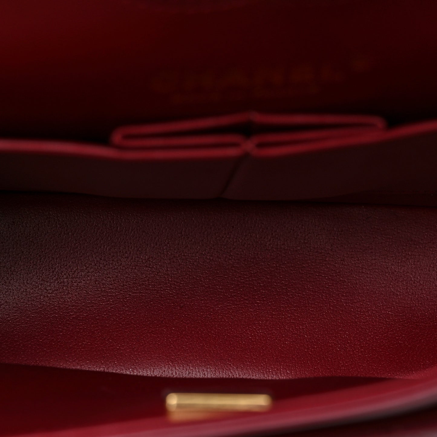 Lambskin Quilted Medium Double Flap Burgundy